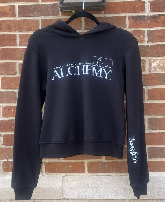 Black Crop Hoodie Sm